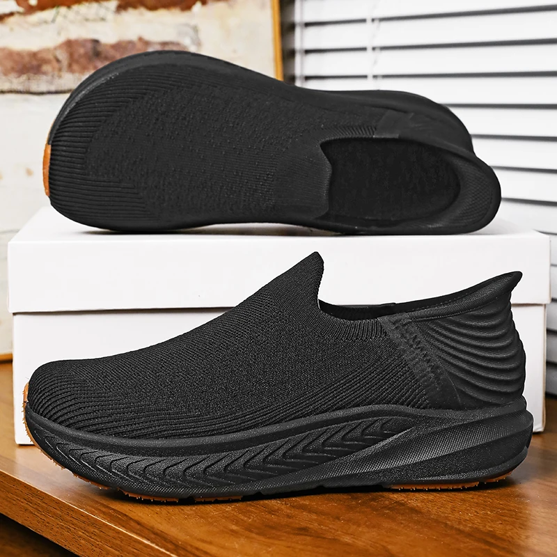 Men's Slip ins Barefoot Shoes Plus Size Wide Toe Box Zero Drop Non-slip Walking Sneakers Breathable Outdoor Hiking Running view 2