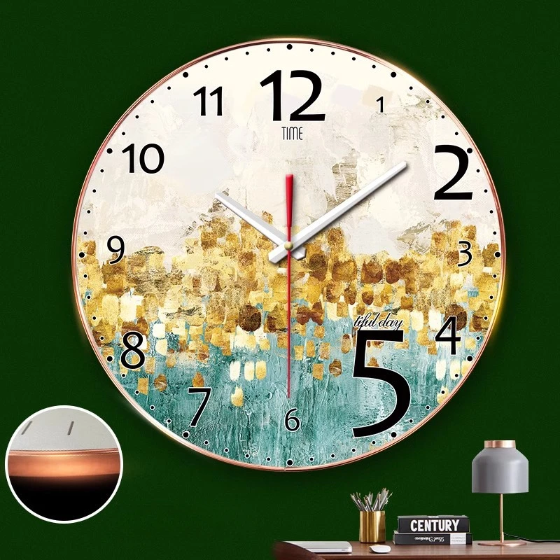 Literary Decorative Wall Clock, Nostalgic Creative Clock, Living Room Retro Barrier Watch, Home Wall Hanging Fence Clock