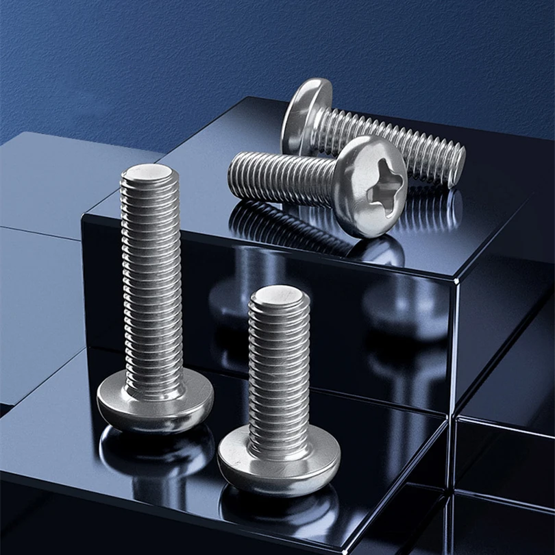 M4 M5 M6 M8 M10 304 Stainless Steel Cross Recessed Pan Round Head Screw Phillips Bolts
