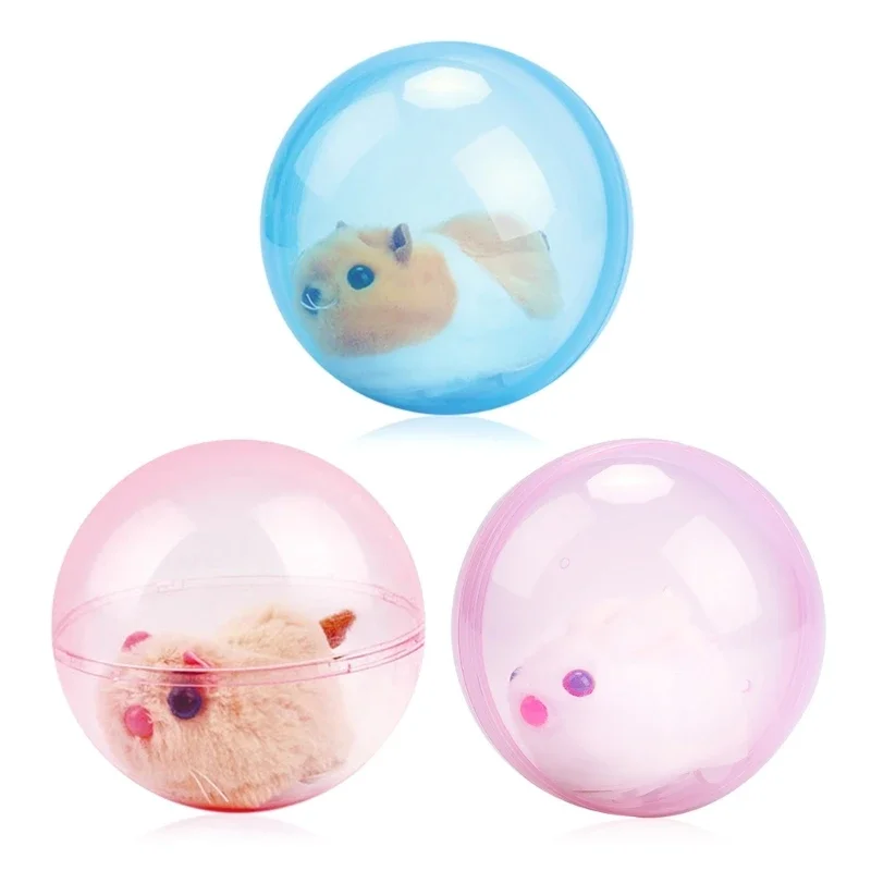 Hamster Balls Electric Toy Plush Hamster Electric Toy Scroll Walk Little Toy Animal for Children Gift Electronic Pet Toy