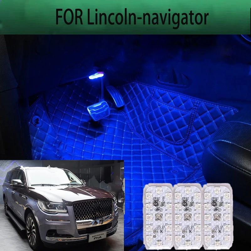 FOR Lincoln-navigator LED Car Interior Ambient Foot Light Atmosphere Decorative Lamps Party decoration lights Neon strips