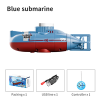 Waterproof Mini RC Submarine 0.1M/s Hover Diving Toy Remote Control Boat for Kids Boys Girls Birthday Gift