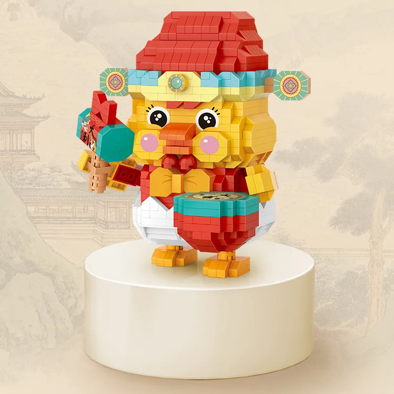 LOZ small particle puzzle building blocks Fortune prosperity cartoon figure tabletop decoration