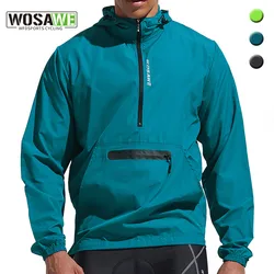 WOSAWE Men's Cycling Hoodies Jacket Waterproof cortavientos ciclismo hombre MTB Bike Hooded Jackets Bicycle Windbreaker M-3XL