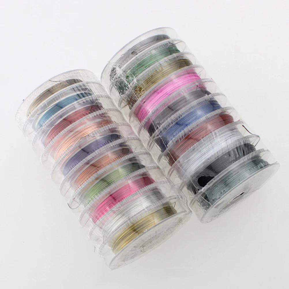 10 قطعة 10 متر متنوعة الألوان 0.3 مللي متر النحاس مرنة لصنع المجوهرات الديكور الحرفية Diy بها بنفسك المشاريع الملونة لصنع المجوهرات الديكور