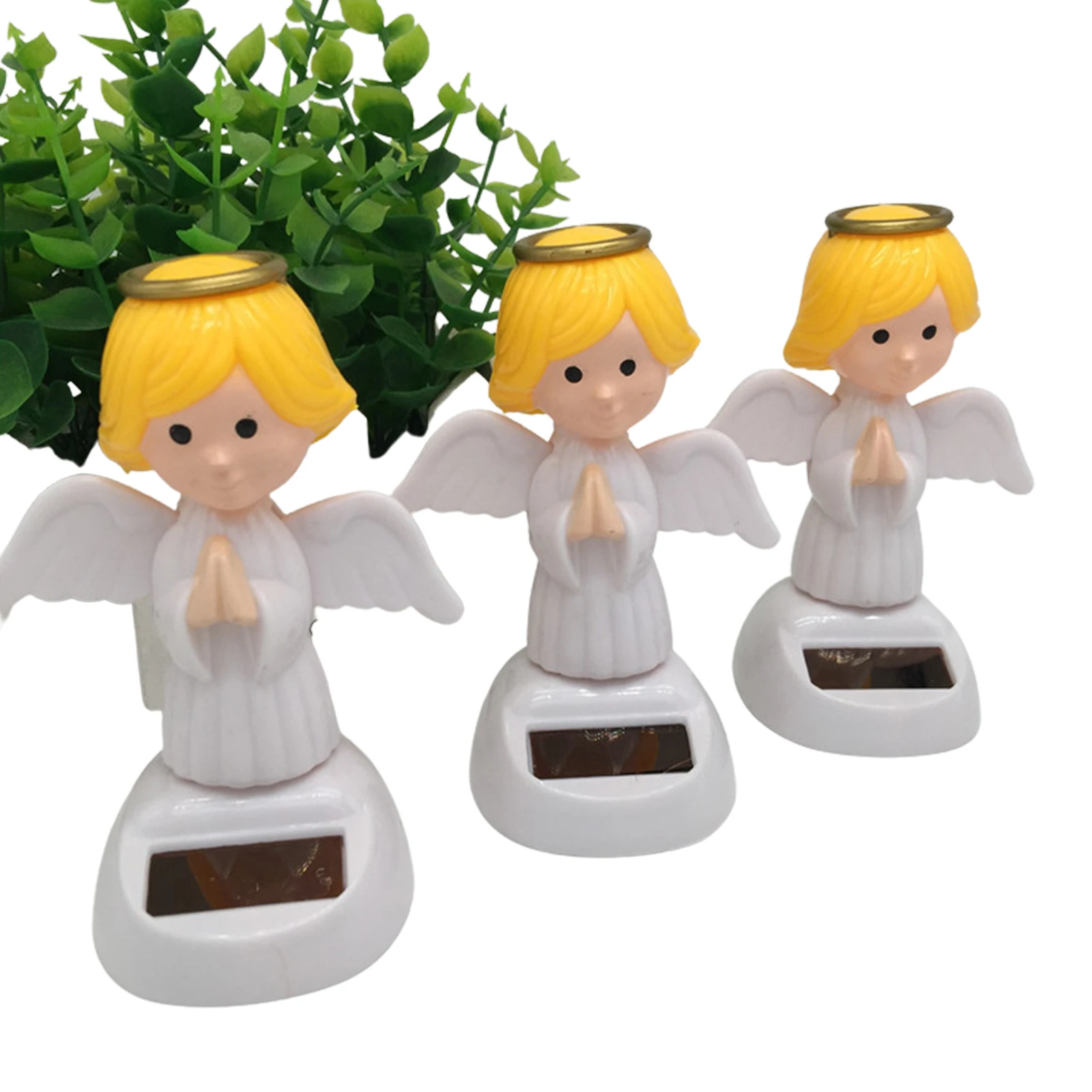 Solar Powered Dancing Angel Figures Car Dashboard Ornaments Swinging Toy Car Auto Interior Decor Accessories Kids Gifts