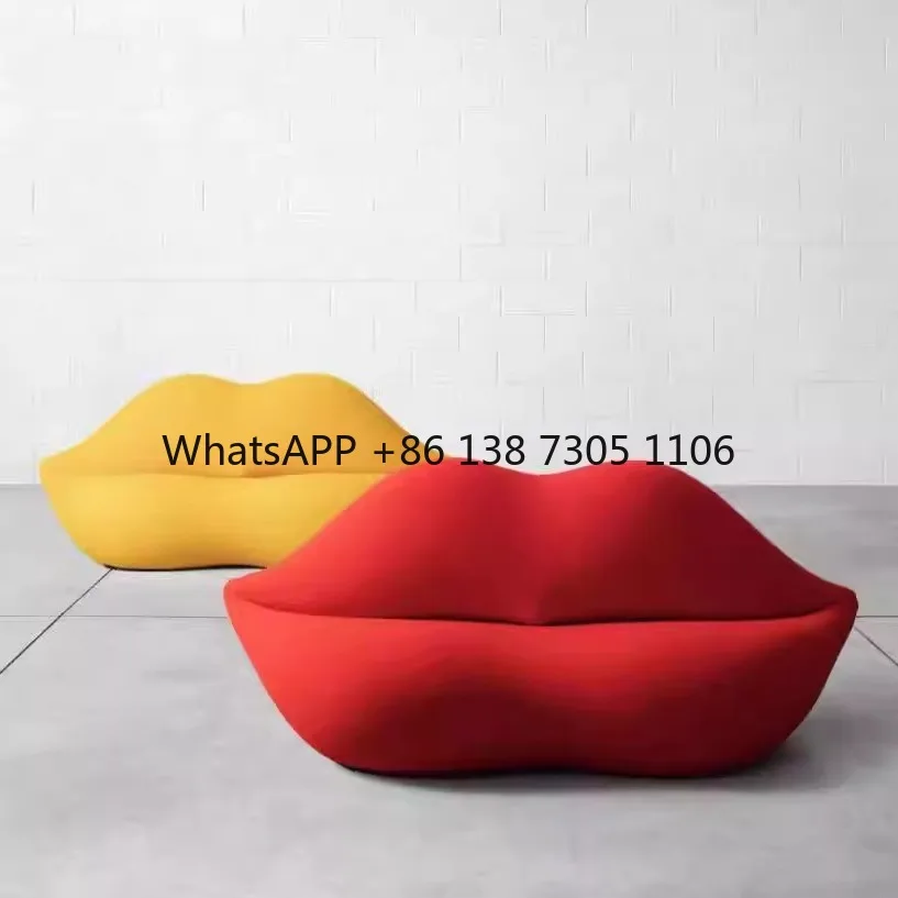 

Personalized and creative special-shaped clothing store lounge area reception beauty salon red lip fashion styling sofa