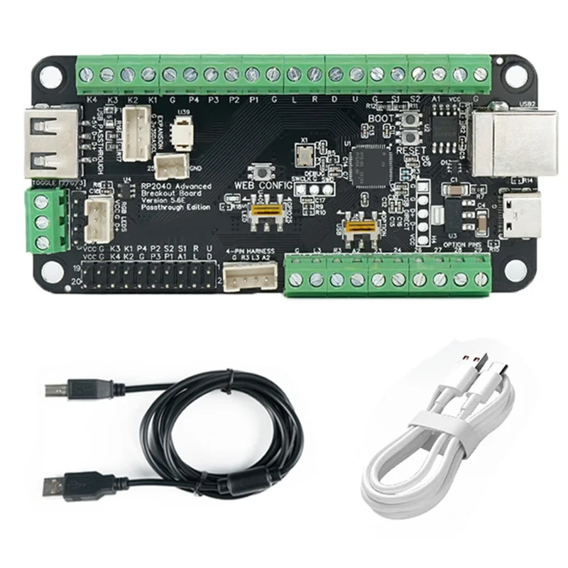 FEDI-USB Passthrough GP2040 RP2040 Advanced Breakout Board Fighting Board For Arcade Hit Box DIY For PC PS4 Stick