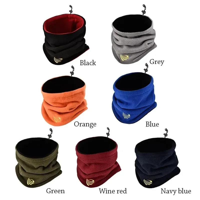 1/2pcs Winter Camping Warm Wool Collar, Leather Ski Pipe Scarf, Men'S And Women'S Outdoor Bicycle, Cold Resistant Collar