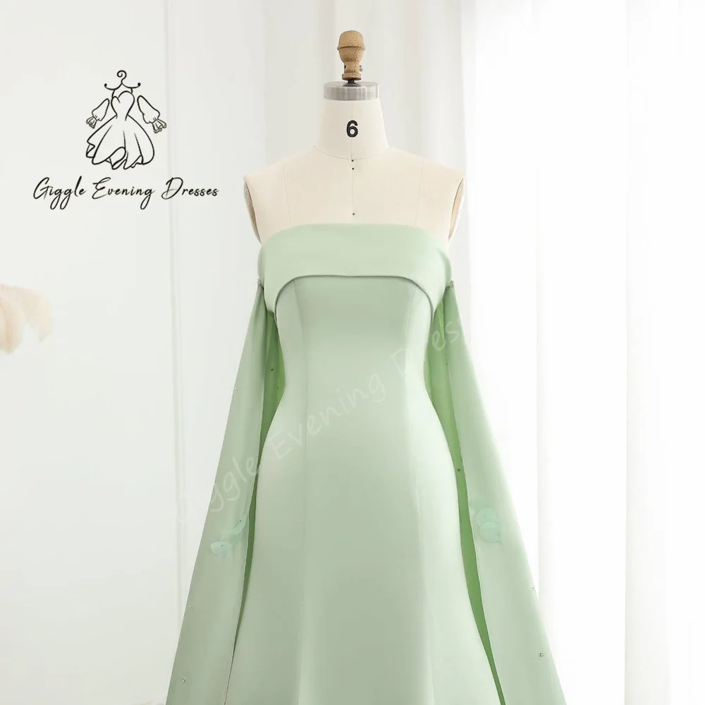 Giggle Modren على شكل حرف A بدون أكمام مزين بطبعة زهور بطول الأرض فساتين زفاف نسائية أنيقة وجميلة فساتين العروس #2