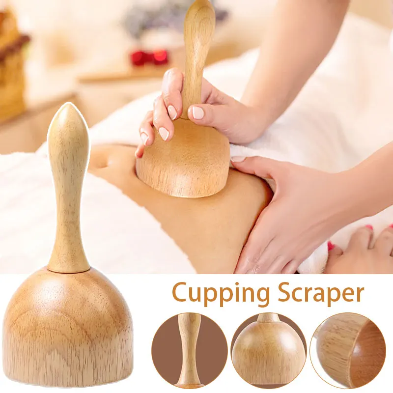 

Wood Handheld Massage Cup Wooden Wood Cupping Therapy Massage Tool Cup-Shaped Scraping Therapy Device Guasha Body Massager