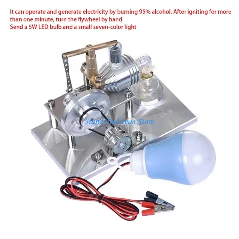 H37F Alloy Stirling Engine Generator Model Thermal To Mechanical Energy Conversion Demonstrator For Classroom Teaching