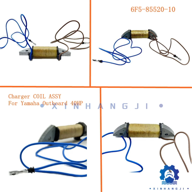 6F5-85520-10 COIL CHARGE Assy  For Yamaha Outboard 2 stroke 40HP/E40J /E40G-- (40J),6H9 6F5-85520,6F5-85520-10-00,Boat Engine