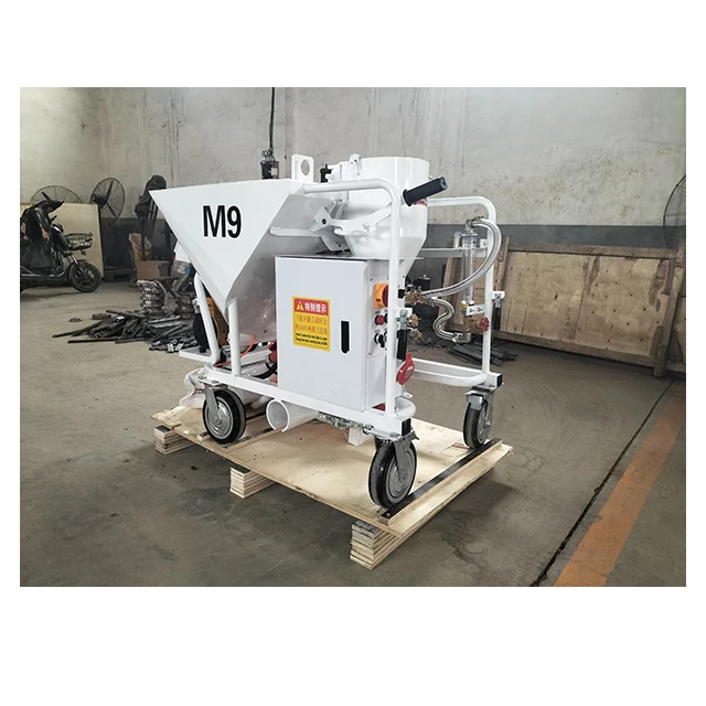 Three Phase Wall Spray Plastering Machine Gypsum Spraying Machine With 4 Wheels