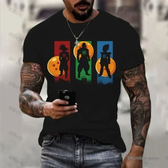 لعبة دراغون بول زد التي شيرت الرجال فيغيتا ملابس قصيرة الأكمام الكرتون سوبر سايان تي شيرت جيرسي الشارع الشهير 2025 الصيف غوكو Gmy القمم