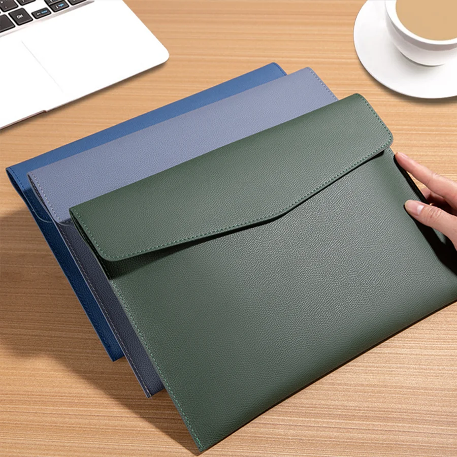 Portable File Storage Bag, Durable PU Material, A4 File Storage Manager, Expandable Folder, 1 Popular