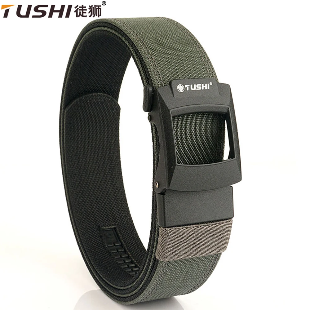 

TUSHI belt men outdoor hunting metal tactical belt multi-function alloy buckle high quality Marine Corps canvas Hanging gun belt