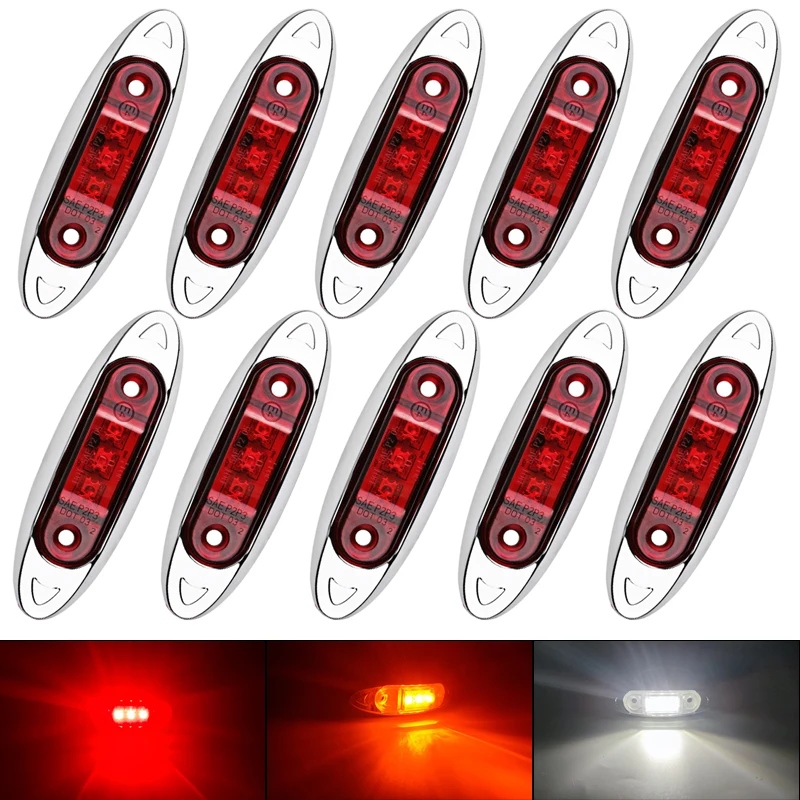 

10PCS 12V 24V LED Trailer Lights Front Rear Clearance Indicator Lamp Truck Accessorie for Scania Trailer BUS Feux Remorque