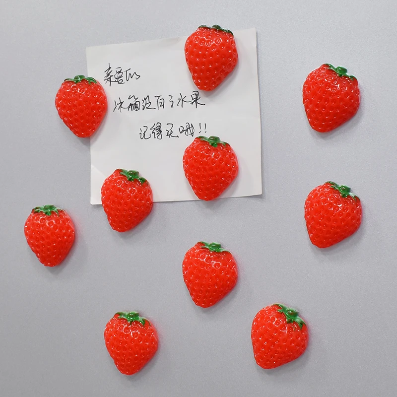 Strawberry Magnet Fridge Magnets Cartoon Creative Cute Message Board White Board Post-it Notes Post-it Notes Decorative Magnet