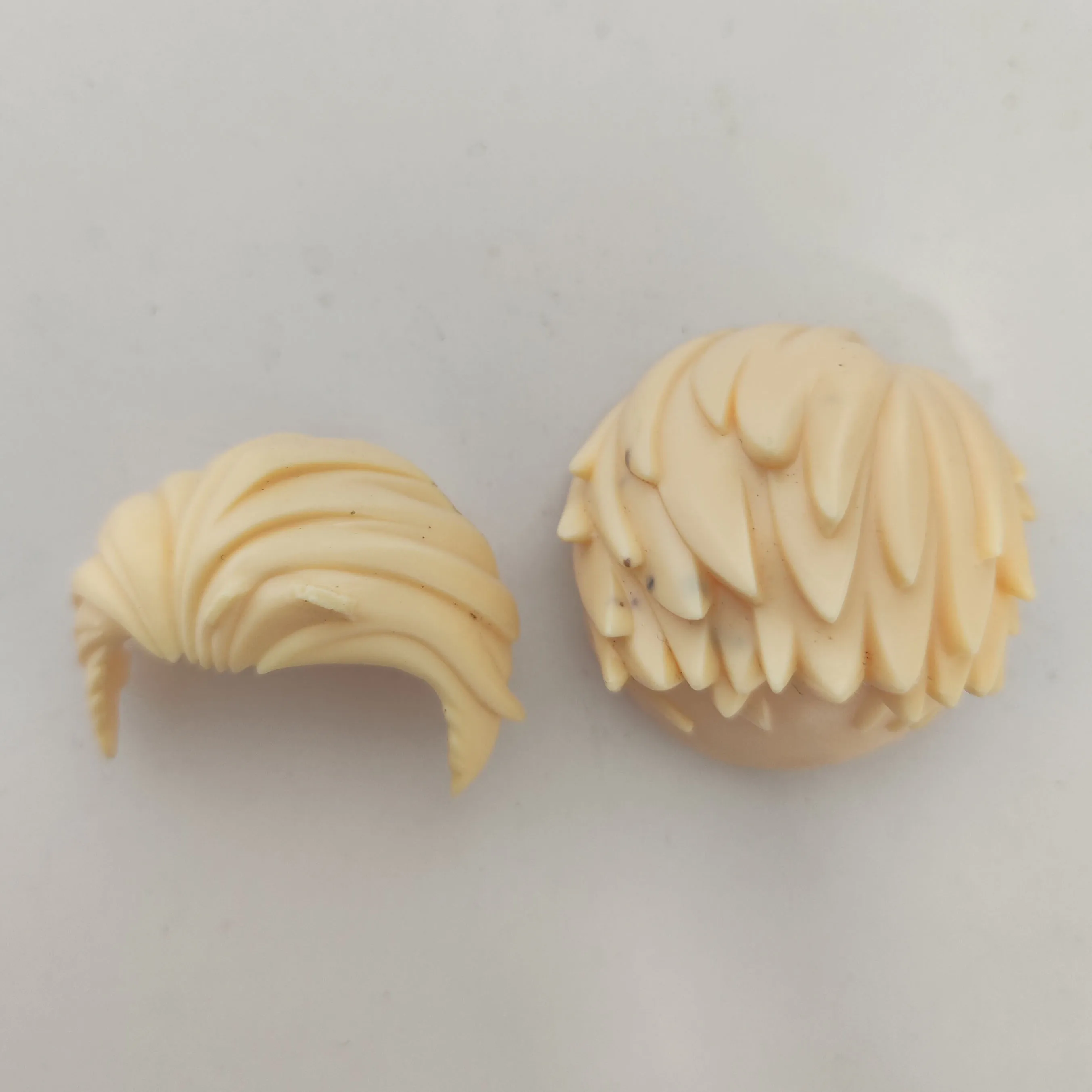 GSC-arcilla de pelo humano OB11, accesorios para muñecas, molde blanco