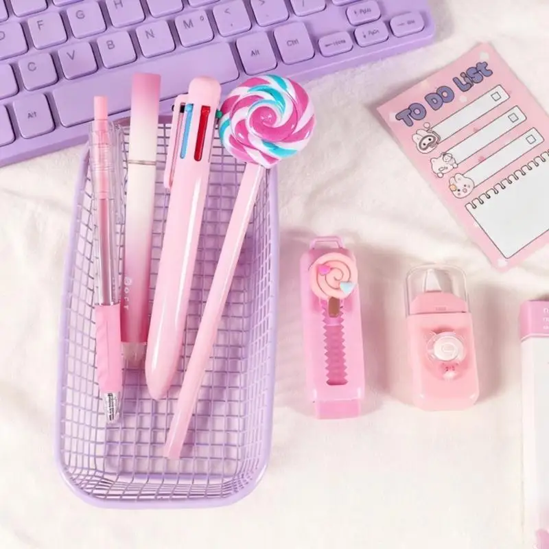 cora-lollipop-themed-kid-stationeries-with-multicolored-pen-gel-pen-corection-tape