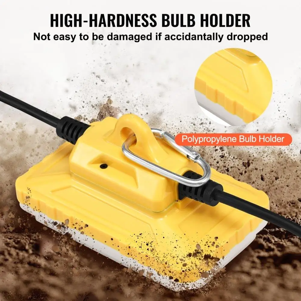 50FT Construction String Work Lights 75W 7500LM Connectable Waterproof