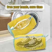 1/2PCS Wash Shoes Bag Padded Net Laundry Shoes Protector Fluffy fibers Polyester Washing Shoes Machine Laundry Bag Drying Bags