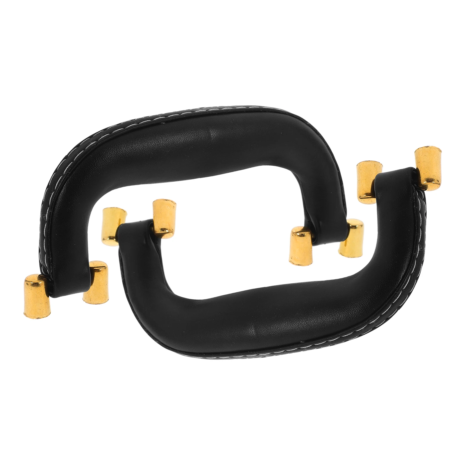 

2pcs Pu Carrying Handles Luggage Replacement Handle For Suitcase Toolbox Trunk Comfortable Grip Easy Install Durable Diy