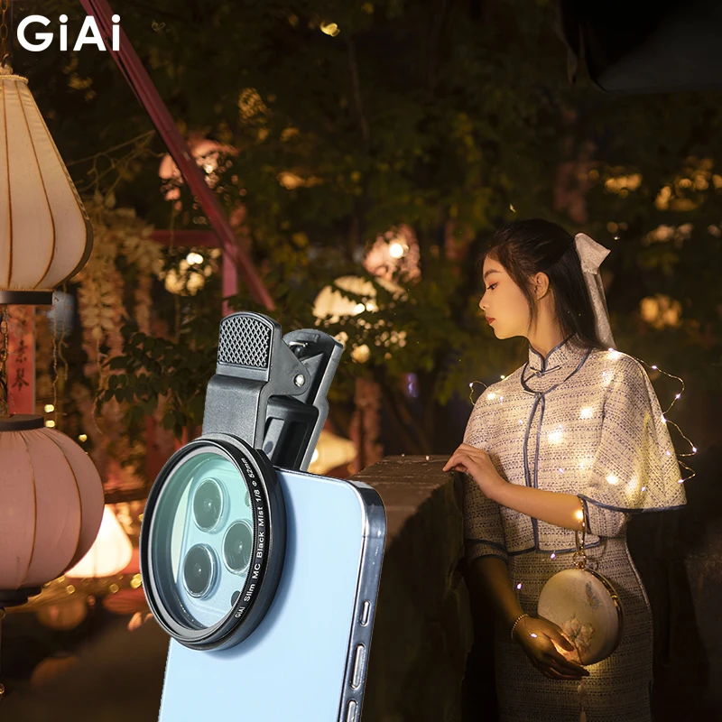 GiAi Pro Black Mist Filter Phone Diffusion Cinema Grade Camera Lens 52mm 1/8 1/4 1/2 1 Dreamy Effects For Video Photo