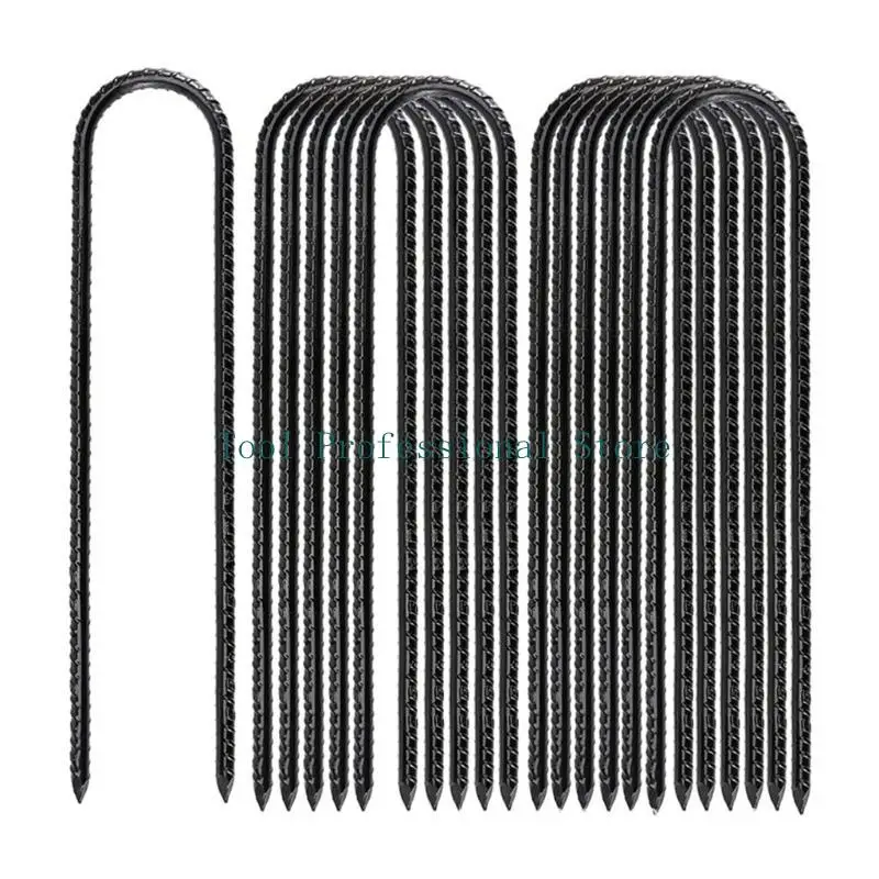 57QF 6pcs Steel Stakes Stable Support Convenient Steel Ground Screws Ground Fasteners Simple Install for Outdoor Shelters
