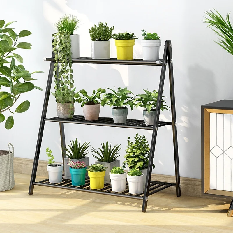 

Flower Pot Storage Rack Floor-standing Multi-layered Flower Rack Living Room Balcony Pot Stand Shelf Stainless Steel Flower Rack