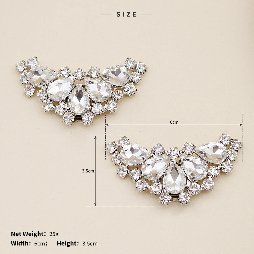 Fashion Crystal Rhinestone Shoe Clips DIY Floral Shoe Buckle Shoe Decoration For Party Bridal Wedding Jewelry Bridesmaid Gifts image 6