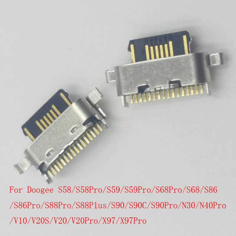 Conector de carga tipo C, enchufe de cargador USB para Doogee S86 N40 Pro V10 V20S V20 X97 S90 S90C S68 S88 S59 N30 S58, 1-50 unidades