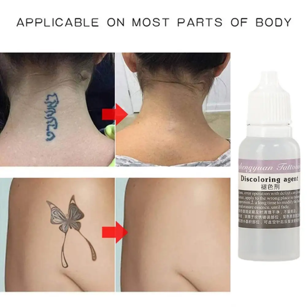 Natural Plant Painless Pigment Fading Agent Tattoo Tattoos 15ml Skin Remover Cleaning Care Ink Smooth Body Corrector Bleach C1U3