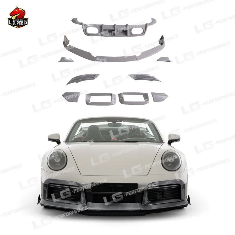 Neues Design Kohlefaser-Bodykit für Porshce 911 992 Turbo s Upgrade auf B-Style Body Kit mit Front lippe Heck diffusor