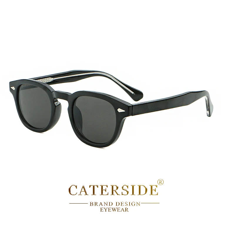 CATERSIDE Retro Runde Männer Sonnenbrille Punk Propionsäure Pin Tempel Luxus Sonnenbrille Frauen Sport Freizeit Party Brillen UV400 – Detail 15
