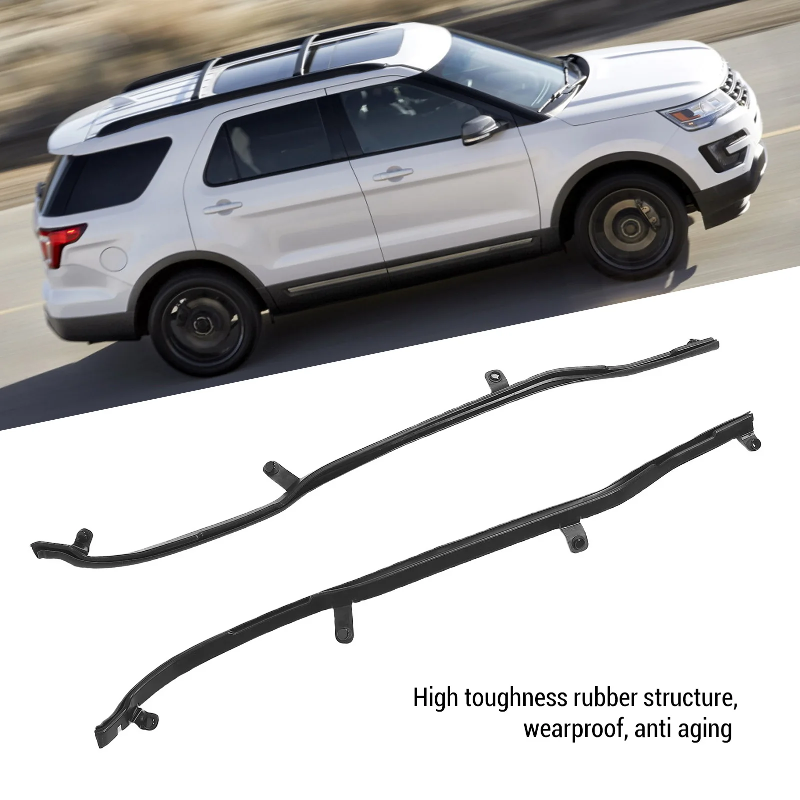

Weather Stripping Door Rear Door Weatherstrip Anti Aging Seamless Fit Waterproofing Right Left BB5Z7825325B for Car