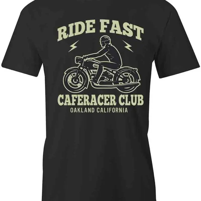 

Футболка RIDE FAST CAFE RACER CLUB d Хлопковая одежда S1BSA221