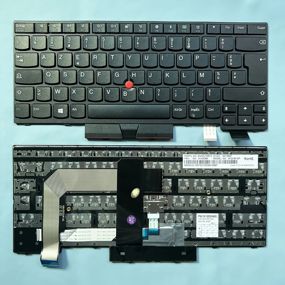 Imagem -02 - Teclado Espanhol e Francês T470 Notebook para Lenovo Thinkpad T480 A475 A485 01hx459 01ax364 01hx364 01hx481 01ax551 Sn20p41641