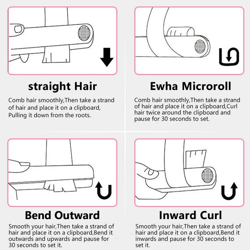 Mini Hair-Straightener Curly and Straight Hair Supplies Thermostatic Electric Ceramic Curling Iron National standard double flat