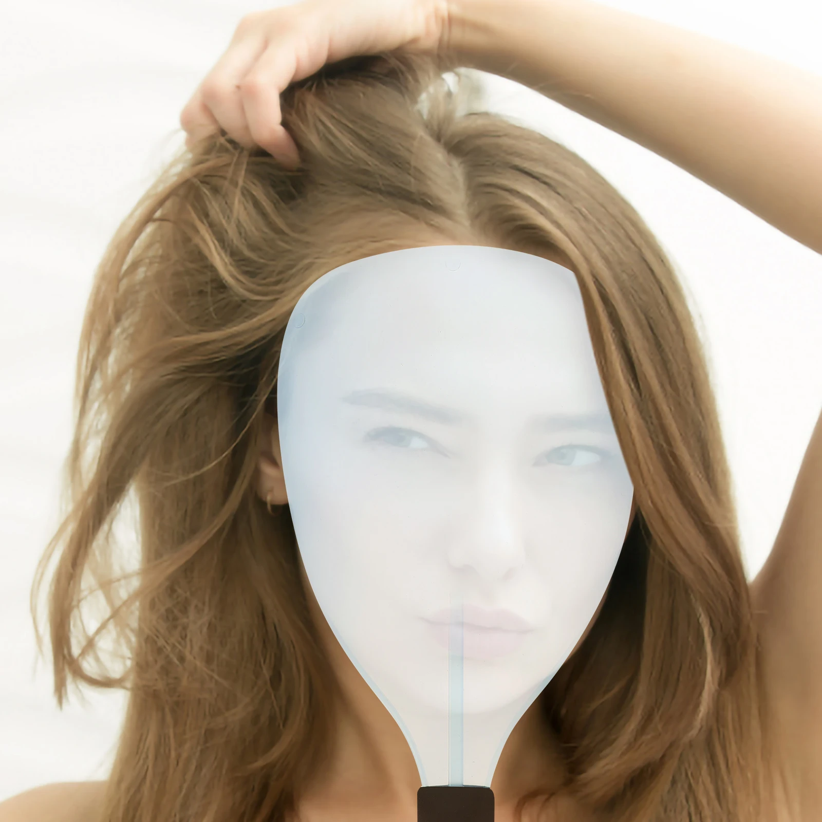 

Hairspray Mask Anti-slip Panel Shield Barber Salon Face Protector Stylist Tool Hairspray Eyes Nose Protection Plastic