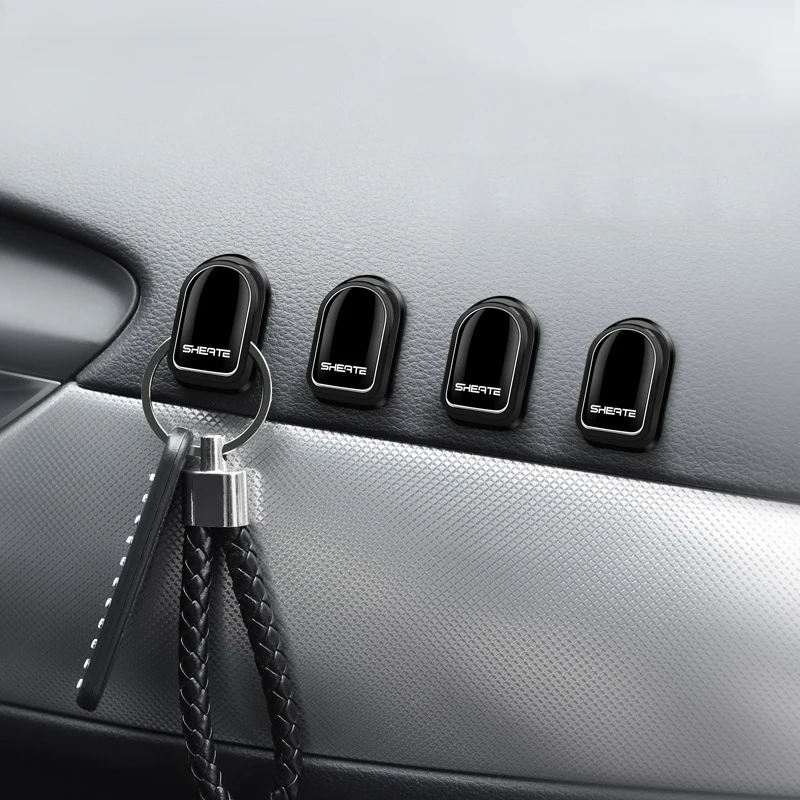 Universal Car Storage Organizer - Self Adhesive Wall Hook Hanger for USB Cable Headphone & Key Auto Fastener Clip