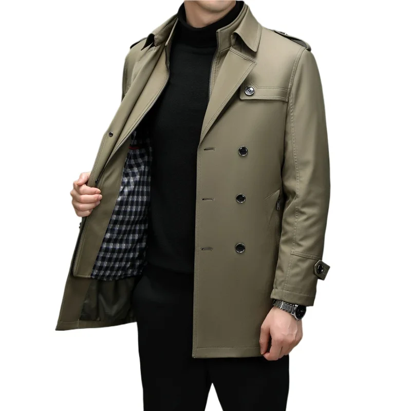 

Мужское зимнее пальто со съемной подкладкой, утолщенная парка, деловая повседневная уличная ветровка, мужской плащ