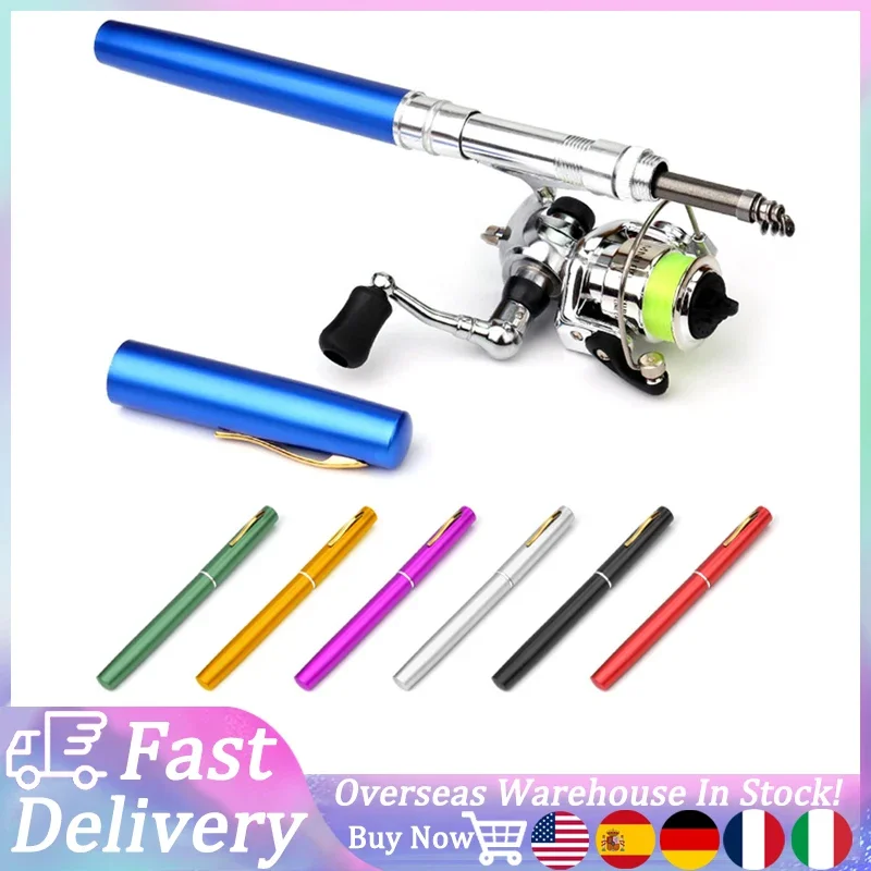 

Fishing Rod Reel Combo Mini Pen Fishing Pole Telescopic Fishing Rod Spinning Reel Combo Kit Fishing Tackle Fishing reel spinning