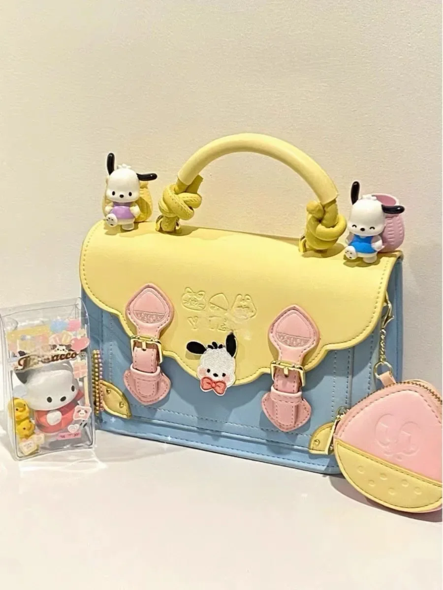 Sanrio Hello Kitty moda Messenger Bag kobiety Pochacco luksusowy Design estetyczne torebki Y2k Cartoon Cartoon torba na ramię