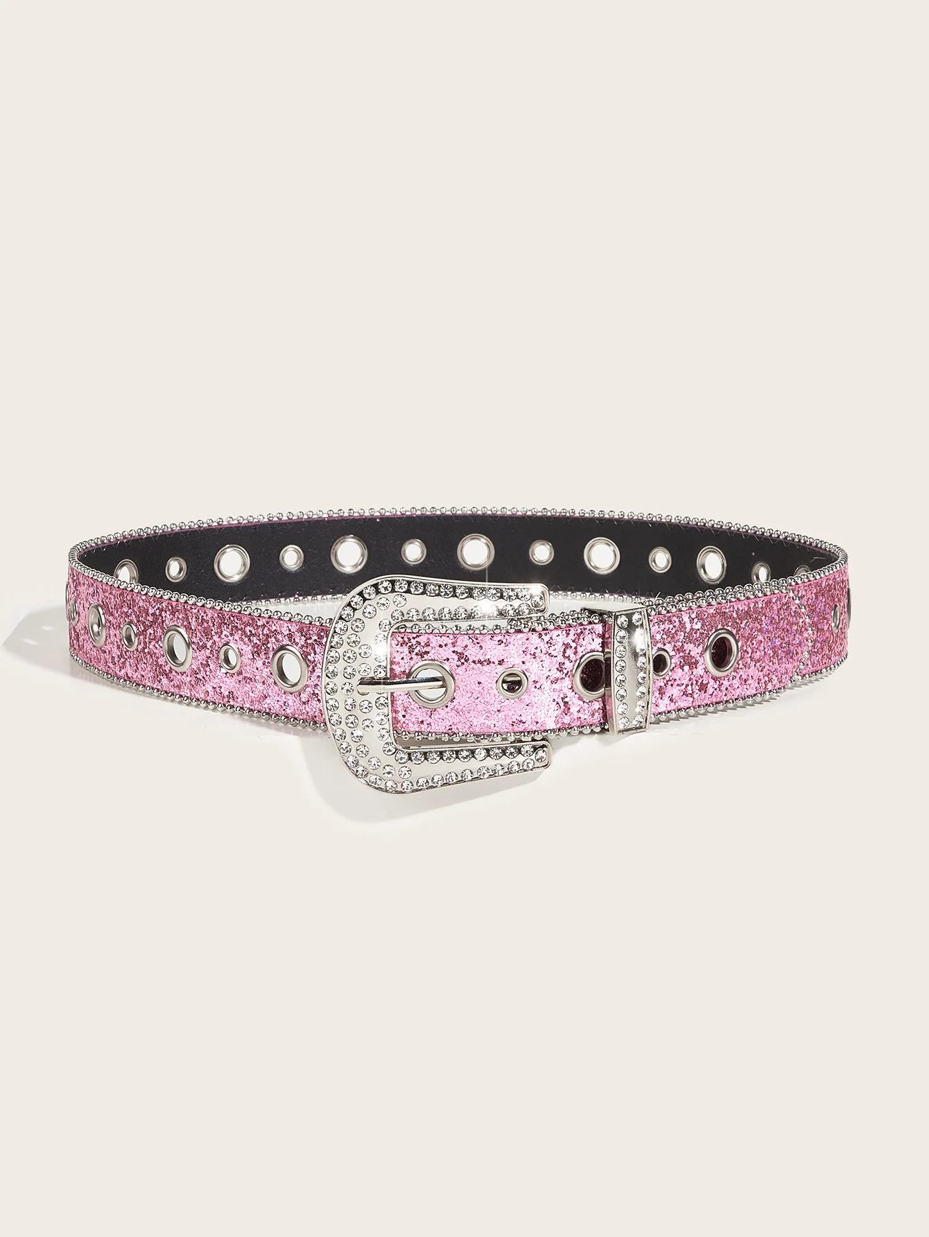 Stilvoller Strass-Gürtel im Western-Cowgirl-Stil, Y2K-Gürtel, glitzernder PU-Ledergürtel, BB-Gürtel, Jeans- und Kleider-Accessoires für Damen – Detail 15