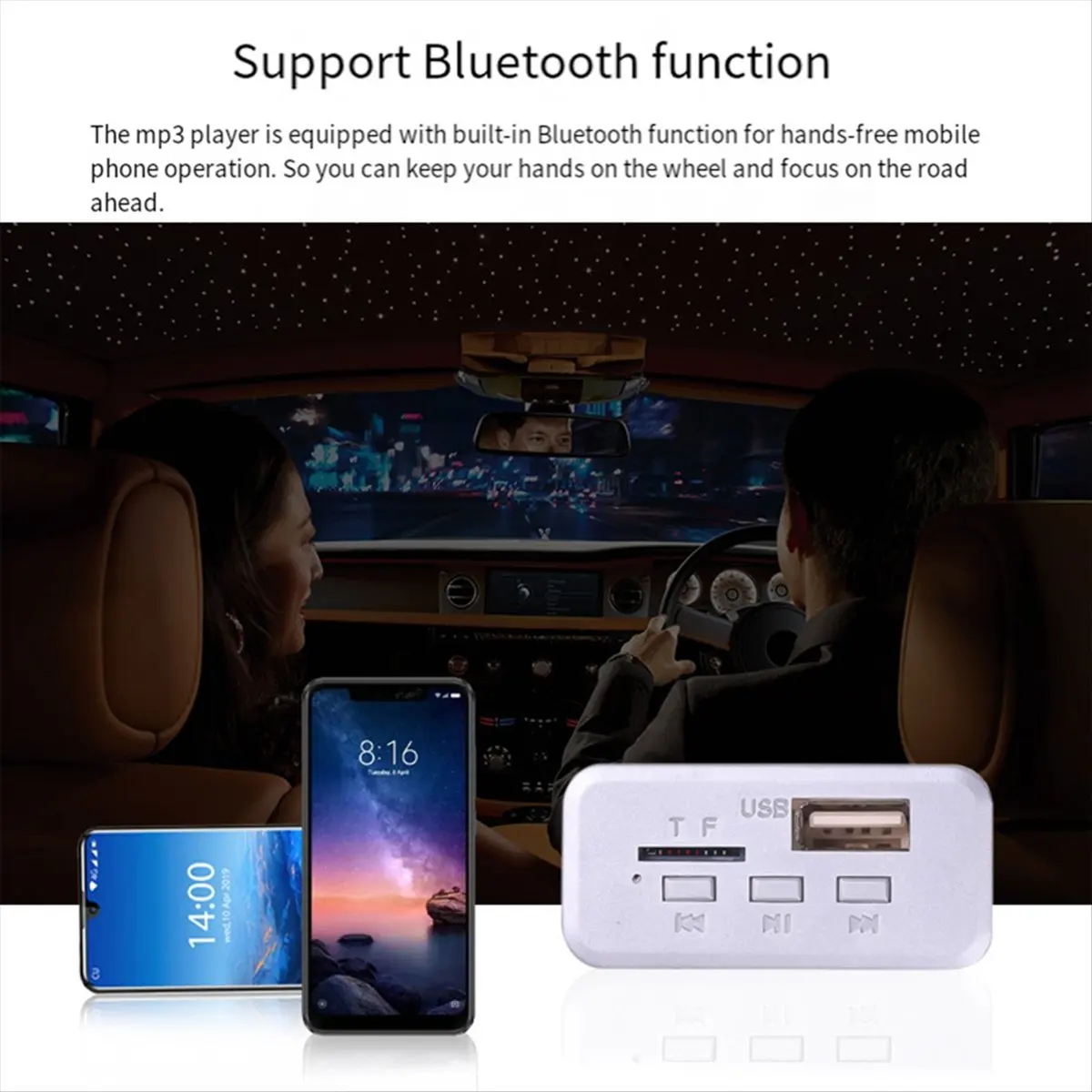 L77A Bluetooth 5.0 MP3 WMA APE Decoding Board Car Audio USB TF FM Radio Handsfree Module MP3 Player for Speaker 5V