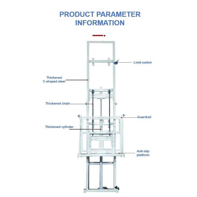 Free shipping Small household Electric Hydraulic Elevator Lift Cargo Warehouse Factory Track Simple Customizable