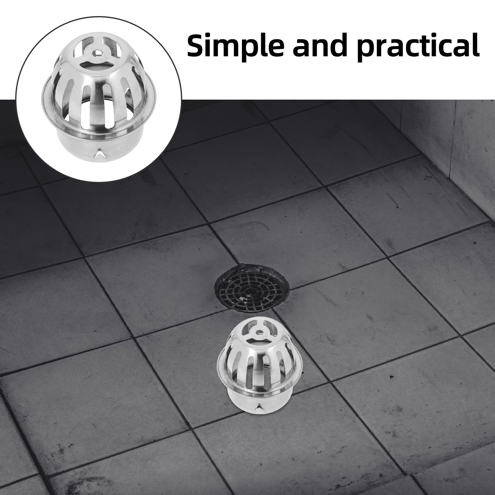 الفولاذ المقاوم للصدأ قبة غطاء لبالوعة بالأرضية مرشح لتصريف السقف في الهواء الطلق مكافحة كتلة مصفاة شرفة الطابق السفلي الفولاذ المقاوم للصدأ تصفية #4