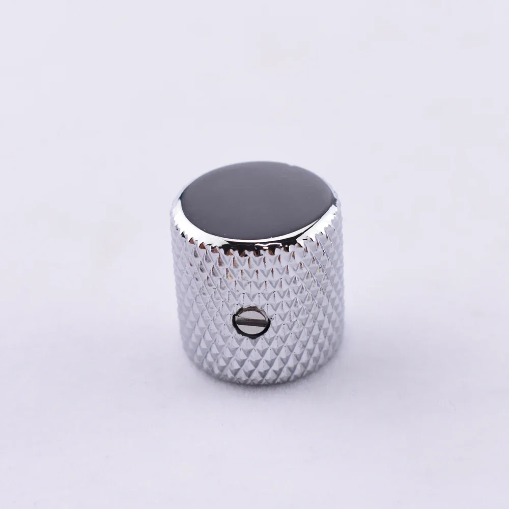 1 Piece  Flat Top Metal Knob For Electric Guitar Bass  19MM*19MM*6.0MM/6.35MM  1/4 Inch